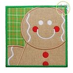 Gingerbread Box Boy Applique | Machine Embroidery Designs by JuJu