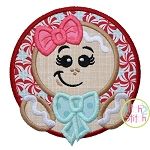 Gingerbread Girl Circle Applique | Machine Embroidery Designs by JuJu
