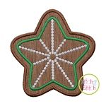 Gingerbread Cookie Star Applique | Machine Embroidery Designs by JuJu