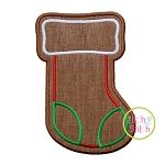 Gingerbread Cookie Stocking Applique | Machine Embroidery Designs by JuJu