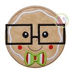 Gingerbread Glasses Boy Applique | Machine Embroidery Designs by JuJu
