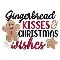 Gingerbread Kisses and Christmas Wishes Embroidery | Machine Embroidery Designs by JuJu