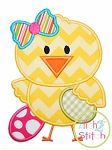Easter Chick Girl Applique | Machine Embroidery Designs by JuJu