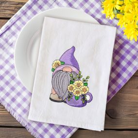 Spring Garden Gnome 5 | Machine Embroidery Designs by JuJu