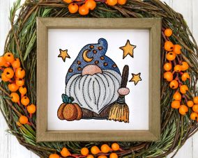 Gnome Wizard | Machine Embroidery Designs by JuJu