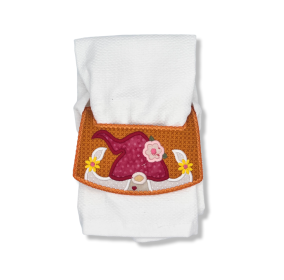 ITH Gnome Girl Wrap Around Towel Topper | Machine Embroidery Designs by JuJu