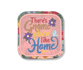 ITH Gnome Place Like Home Coaster | Machine Embroidery Designs by JuJu