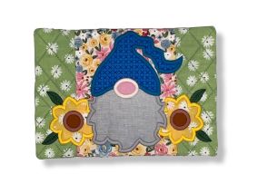 ITH Gnome Sunflower Mug Rug