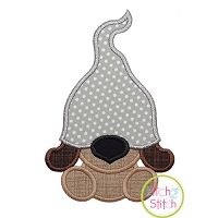 Gnome Dog Applique Design | Machine Embroidery Designs by JuJu