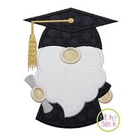 Gnome Grad Applique | Machine Embroidery Designs by JuJu