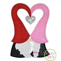 Gnome Love Applique Design | Machine Embroidery Designs by JuJu