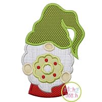 Gnome with Wreath Applique | Machine Embroidery Designs by JuJu