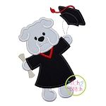 Graduation Dog Applique | Machine Embroidery Designs by JuJu