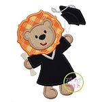 Graduation Lion Applique | Machine Embroidery Designs by JuJu