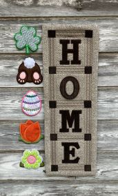 ITH Seasonal HOME Wall Hanging | Machine Embroidery Designs by JuJu