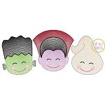 Halloween Trio Boy Sketch | Machine Embroidery Designs by JuJu
