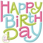 Happy Birthday Embroidery | Machine Embroidery Designs by JuJu