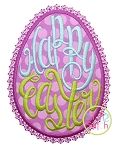 Happy Easter Egg Applique | Machine Embroidery Designs by JuJu