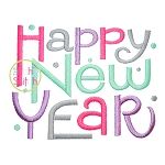 Happy New Year Embroidery | Machine Embroidery Designs by JuJu