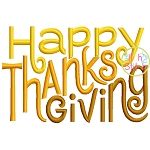 Happy Thanksgiving Embroidery | Machine Embroidery Designs by JuJu