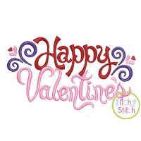 Happy Valentine's Embroidery Design | Machine Embroidery Designs by JuJu
