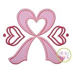 Heart Awareness Ribbon Applique | Machine Embroidery Designs by JuJu