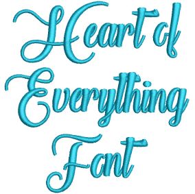Heart of Everything Embroidery Font Machine Embroidery Designs by JuJu