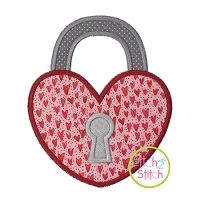 Heart Padlock Applique | Machine Embroidery Designs by JuJu