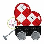 Heart Wagon Applique | Machine Embroidery Designs by JuJu