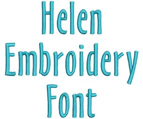Helen Embroidery Font | Machine Embroidery Designs by JuJu