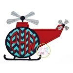 Helicopter Applique | Machine Embroidery Designs by JuJu