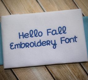 Hello Fall Embroidery Font Machine Embroidery Designs by JuJu