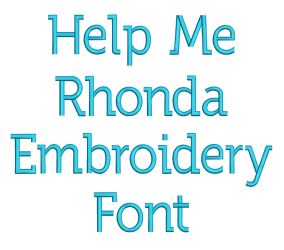 Help Me Rhonda Embroidery Font | Machine Embroidery Designs by JuJu