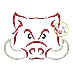 Hog Mascot Embroidery | Machine Embroidery Designs by JuJu