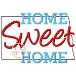 Home Sweet Home North Dakota Embroidery | Machine Embroidery Designs by JuJu