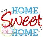 Home Sweet Home Pennsylvania Embroidery | Machine Embroidery Designs by JuJu