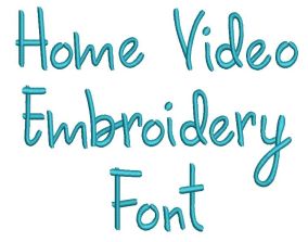 Home Video Embroidery Font | Machine Embroidery Designs by JuJu