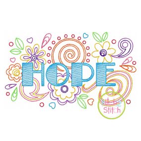 Itch 2 Stitch Hope Doodle Digital Embroidery Machine Designs by JuJu