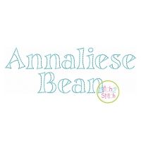 Annaliese Bean Embroidery Font | Machine Embroidery Designs by JuJu
