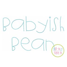 Babyish Bean Embroidery Font | Machine Embroidery Designs by JuJu