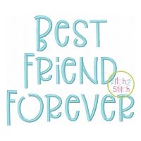 Best Friend Forever Embroidery Font | Machine Embroidery Designs by JuJu
