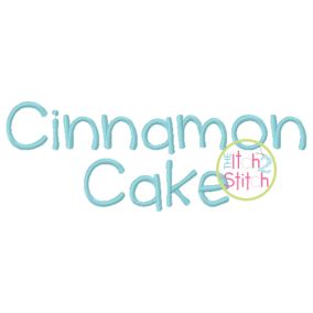 Cinnamon Cake Embroidery Font