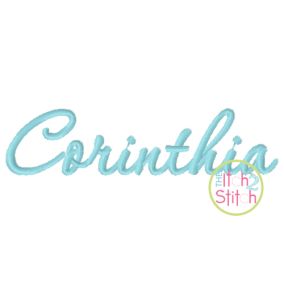 Itch 2 Stitch Corinthia Font Digital Embroidery Machine Designs by JuJu