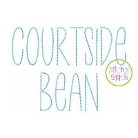 Courtside Bean Stitch Embroidery Font | Machine Embroidery Designs by JuJu