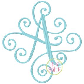 Elegant Scroll ONE COLOR LARGE Monogram