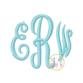 Empress Monogram Embroidery Font | Machine Embroidery Designs by JuJu