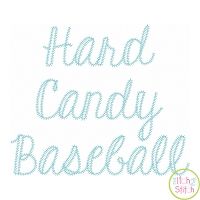 Hard Candy Baseball Embroidery Font