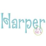 Harper Embroidery Font | Machine Embroidery Designs by JuJu