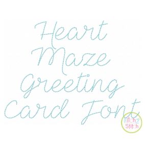 Heart Maze Greeting Card Font | Machine Embroidery Designs by JuJu