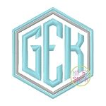 Honeycomb Monogram Embroidery Font | Machine Embroidery Designs by JuJu